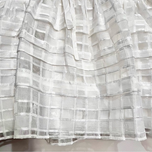 NWT Sister Jane Mini Ivory White Smock Dress w/ Front Bow in Sheer Organza - Picture 6 of 16